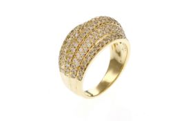 Ring 750/- 10.14 gr. Gelbgold mit ca. 2.50 ct Nancy Yellow und LB/vs-si Ringgröße 55