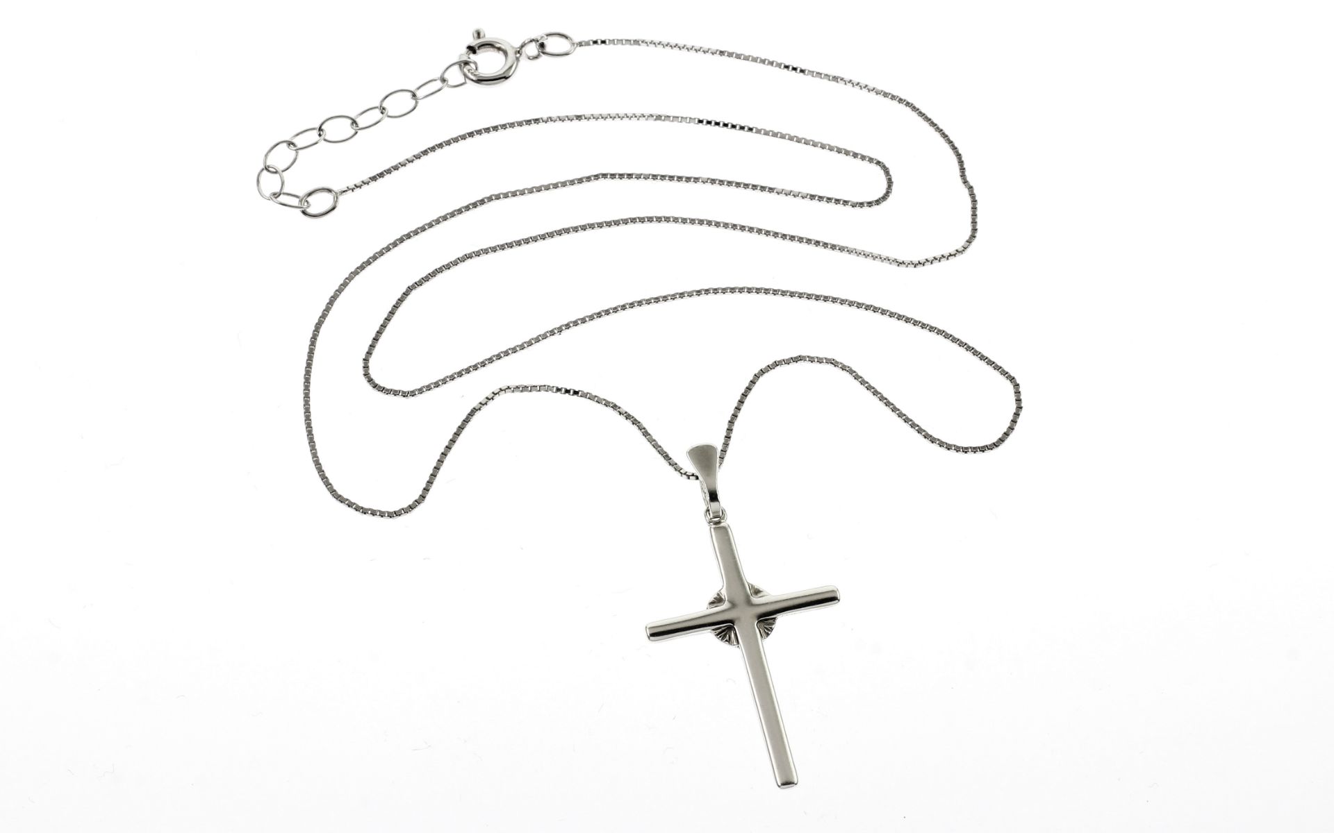 Kette mit Kreuz 2.32 g 925/- Silber Laenge 45.00 cm