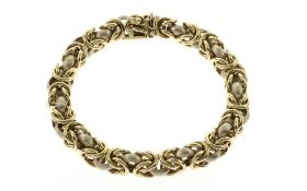 Armband 24.04 g 585/- Gelbgold und Weissgold Laenge 20.00 cm