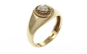 Ring 4.11 g 585/- Gelbgold mit Zirkonia Ringgroesse 58