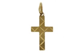 Anhaenger Kreuz 0.51 g 585/- Gelbgold 