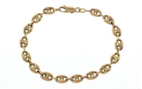 Bohnenarmband 8.99 g 585/- Gelbgold Laenge 21.00 cm