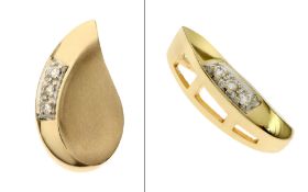 Anhaenger 585/- 1.79 gr. Gelbgold mit Diamanten 0.06 ct G/vs