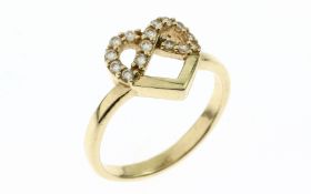 Kinder - Ring 1.52 g 585/- Gelbgold mit Zirkonia Ringgroesse 41