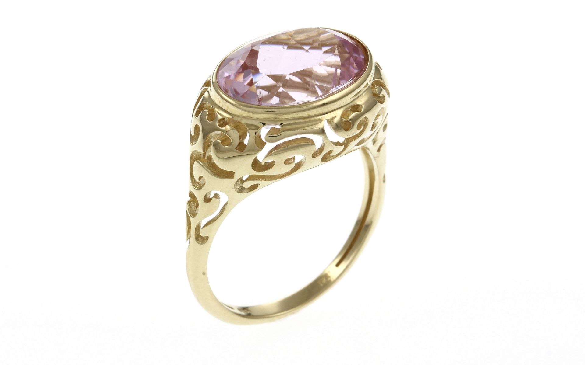 Ring 585/- 6.65 gr. Gelbgold mit Morganit ca. 6.00 ct Ringgroesse 60