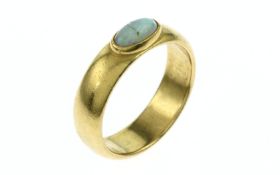 Ring 12.49g 900/-Gelbgold mit Opal defekt. Ringgroesse ca. 63