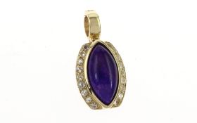 Anhaenger 3.41g 585/- Gelbgold mit Amethyst und Topas