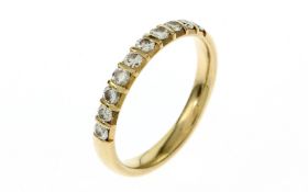 Ring 4.94g 750/- Gelbgold mit 10 Diamanten zus. ca. 0.80 ct. G/vs. Ringgroesse ca. 62