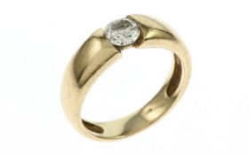 Ring 5.93g 585/- Gelbgold mit Diamant ca. 0.70 ct. H/p1. Ringgroesse ca. 55