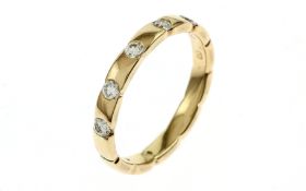 Ring 4.99g 750/- Gelbgold mit 5 Diamanten zus. ca. 0.40 ct. G/vs. Ringgroesse ca. 60