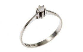 Ring 1.49g 585/- Weissgold mit Diamant ca. 0.15 ct. 