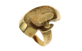 Ring 16.51g 750/- Gelbgold. Ringgroesse ca. 50