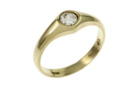 Ring 2.03g 585/- Gelbgold mit Zirkonia. Ringgroesse ca. 46