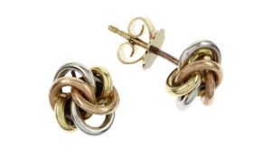 Ohrstecker 2.35g 585/- Gelbgold und Weissgold