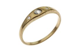 Ring 1.61g 333/- Gelbgold mit Zirkonia. Ringgroesse ca. 56