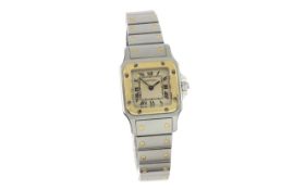 Cartier Santos Ref. 19647 Quarz 750/- Gelbgold/Edelstahl. ohne Box und ohne Papiere