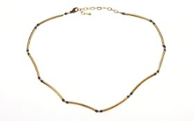 Collier 9.94g 333/- Gelbgold mit Kugeln. Laenge ca. 48 cm