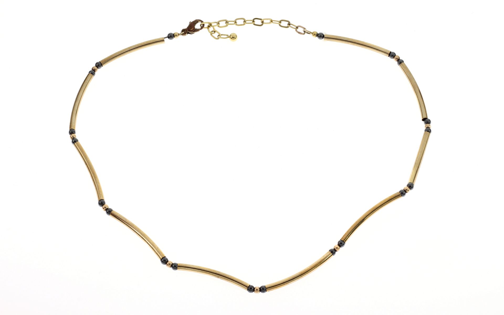 Collier 9.94g 333/- Gelbgold mit Kugeln. Laenge ca. 48 cm