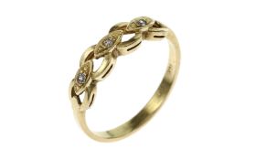 Ring 2g 585/- Gelbgold mit Zirkonia. Ringgroesse ca. 52