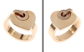 Bulgari Ring Cuore OR Brill Rosegold AN857219/52. Ringgroesse 52