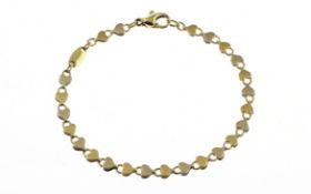 Armband 7.19 gr. 750/- Gelbgold und Weissgold