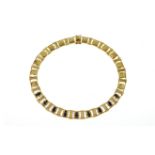 Collier 107.95 gr. 750/- Gelbgold mit Diamanten 1.50 ct G/si und Saphiren ca. 5.50 ct