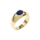 Ring 9.21g 750/- Gelbgold mit Saphir. Ringgroesse ca. 51