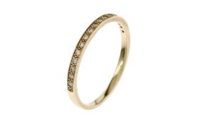 Ring 1.26 gr 585/- Gelbgold mit Diamanten 0.08 ct W/si Ringgroesse 53