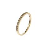 Ring 1.26 gr 585/- Gelbgold mit Diamanten 0.08 ct W/si Ringgroesse 53