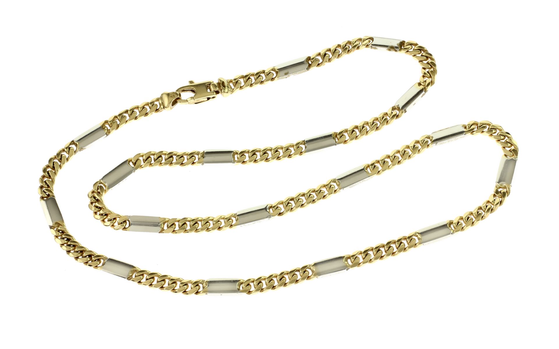 Kette 36.27 gr. 585/- Gelbgold und Weissgold