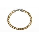 Armband 11.18 gr. 585/- Gelbgold und Weissgold mit Diamanten 0.10 ct Laenge 19.8 cm