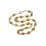 Kette 16.90g 585/- Gelbgold und Weissgold. Laenge ca. 61.50 cm