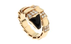 Bulgari Ring Onyx Brill AN855315/M. Ringgroesse ca. S-XL