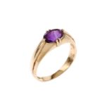 Ring 3.07 gr. 585/- RosÃ¨gold mit Amethyst Ringgroesse 55