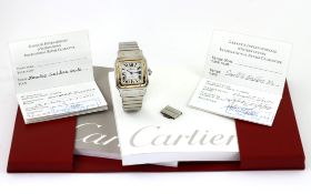 Cartier Santos Ref. 2823 Automatik 750/- Gelbgold/Edelstahl ohne Box und mit Papieren
