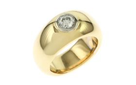 Ring 30.09g 750/- Gelbgold mit Diamant ca. 0.60 ct. G/pi1. Ringgroesse ca. 56
