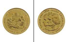Goldmedaille "Die Maerchenerzaehlerin" 7.98g 900/- Gelbgold