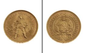 Goldmuenze Rubel 1976 8.62g 900/- Rotgold