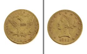 Goldmuenze Ten Dollar 1893 16.73g 900/- Gelbgold