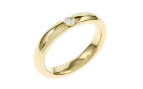 Ring 7.22g 585/- Gelbgold mit Diamant ca. 0.15 ct.. Ringgroesse ca. 57