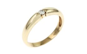 Ring 2.5g 585/- Gelbgold mit Diamant ca. 0.08 ct.. Ringgroesse ca. 54