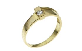 Ring 2.03g 333/- Gelbgold mit Zirkonia. Ringgroesse ca. 56