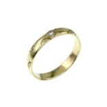 Ring 2.19g 585/- Gelbgold mit Diamant ca. 0.02 ct.. Ringgroesse ca. 55