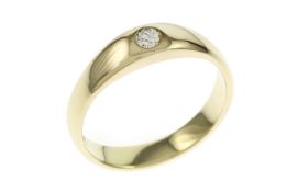 Ring 3.03g 585/- Gelbgold mit Diamant ca. 0.08 ct. G/vs1. Ringgroesse ca. 51