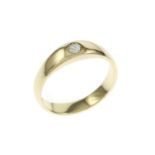 Ring 3.03g 585/- Gelbgold mit Diamant ca. 0.08 ct. G/vs1. Ringgroesse ca. 51