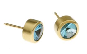 Ohrstecker 3.44g 585/- Gelbgold mit Topas. ohne Brisuren