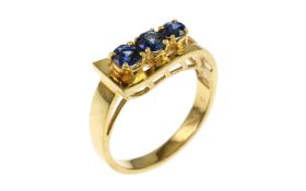 Ring 4.62g 585/- Gelbgold mit Saphiren. Ringgroesse ca. 54