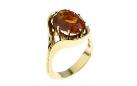 Ring 7.88g 585/- Gelbgold mit Citrin. Ringgroesse ca. 54