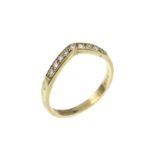 Ring 2.51g 585/- Gelbgold mit 9 Diamanten zus. ca. 0.18 ct. F/vs. Ringgroesse ca. 56