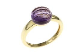 Ring 3.52g 585/- Gelbgold mit Amethyst. Ringgroesse ca. 56